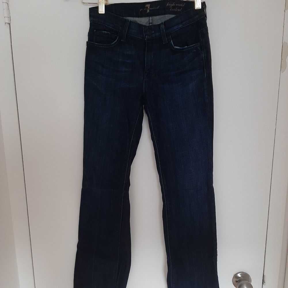 7 for all mankind high waist bootcut skinny jeans